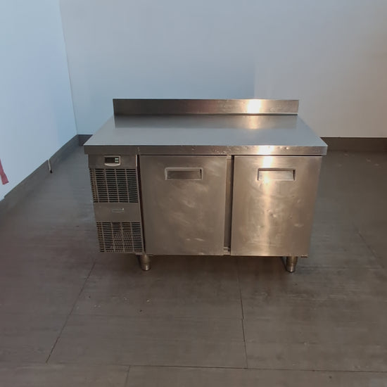 Banco frigorifero negativo inox AISI 304 con 2 sportelli, L 120 cm, P 70 cm, H 85 cm — usato Attrezzatura da ristorazione usata Sd Service Store