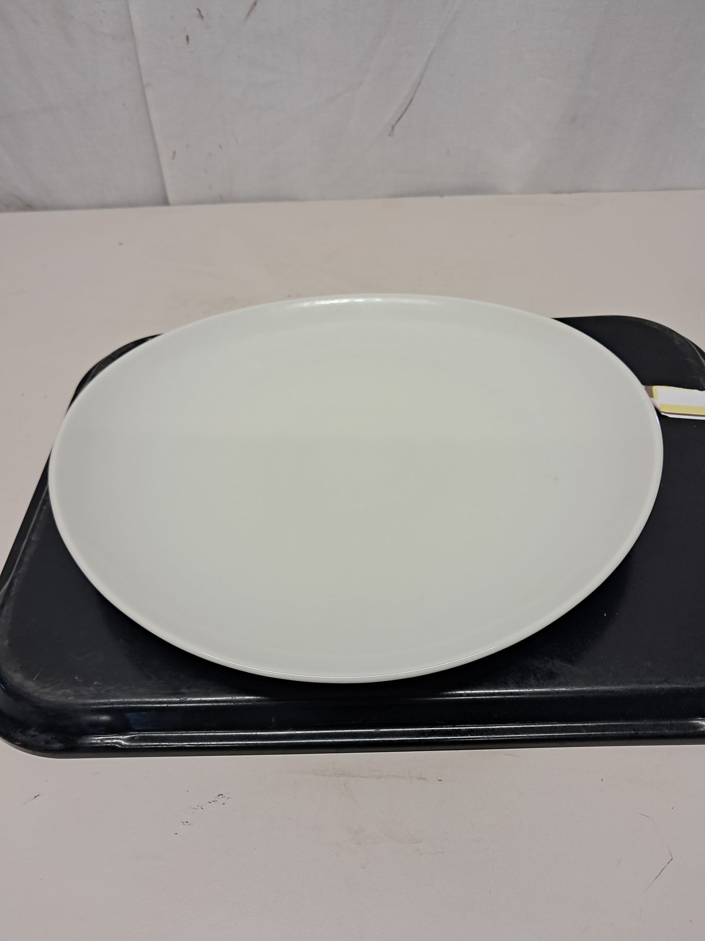 Piatti piani ovali, in porcellana, marca Saturnia, diametro 30cm, usati per la ristorazione