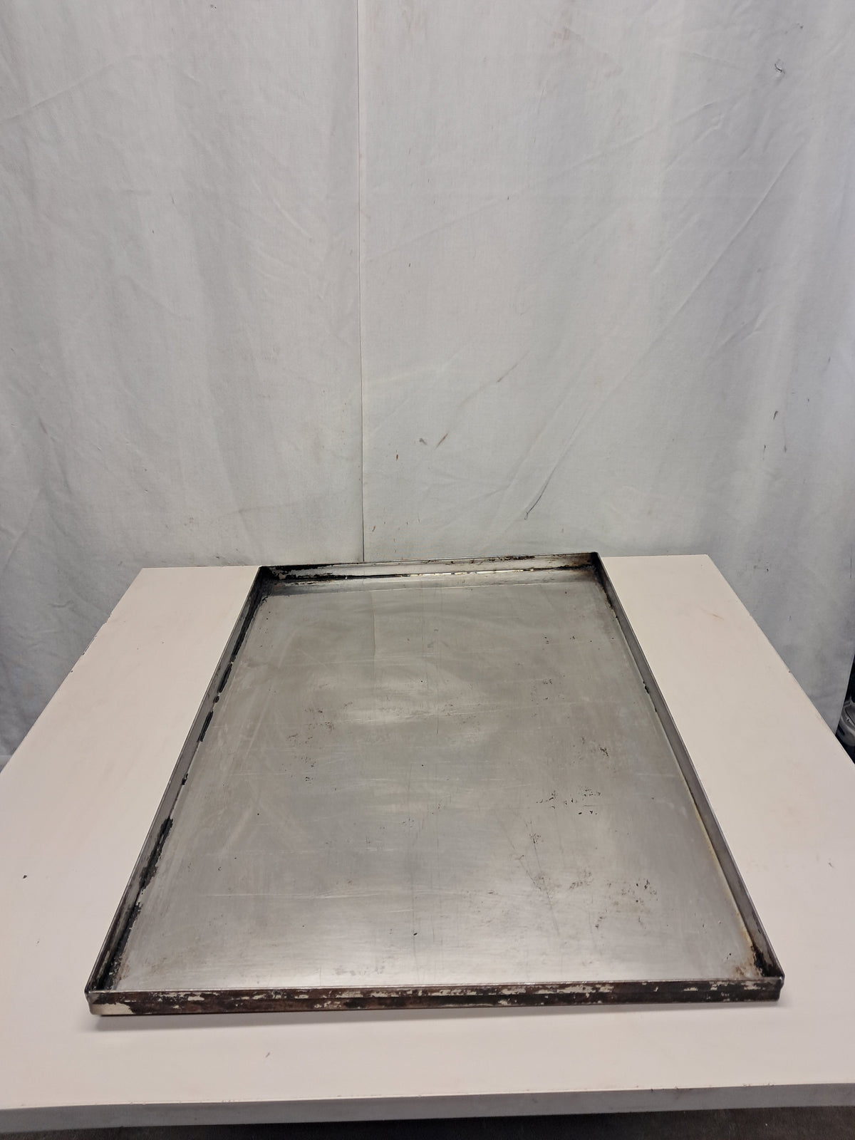 Teglia forno in acciaio, 60x40cm, altezza 2cm, usata per la ristorazione