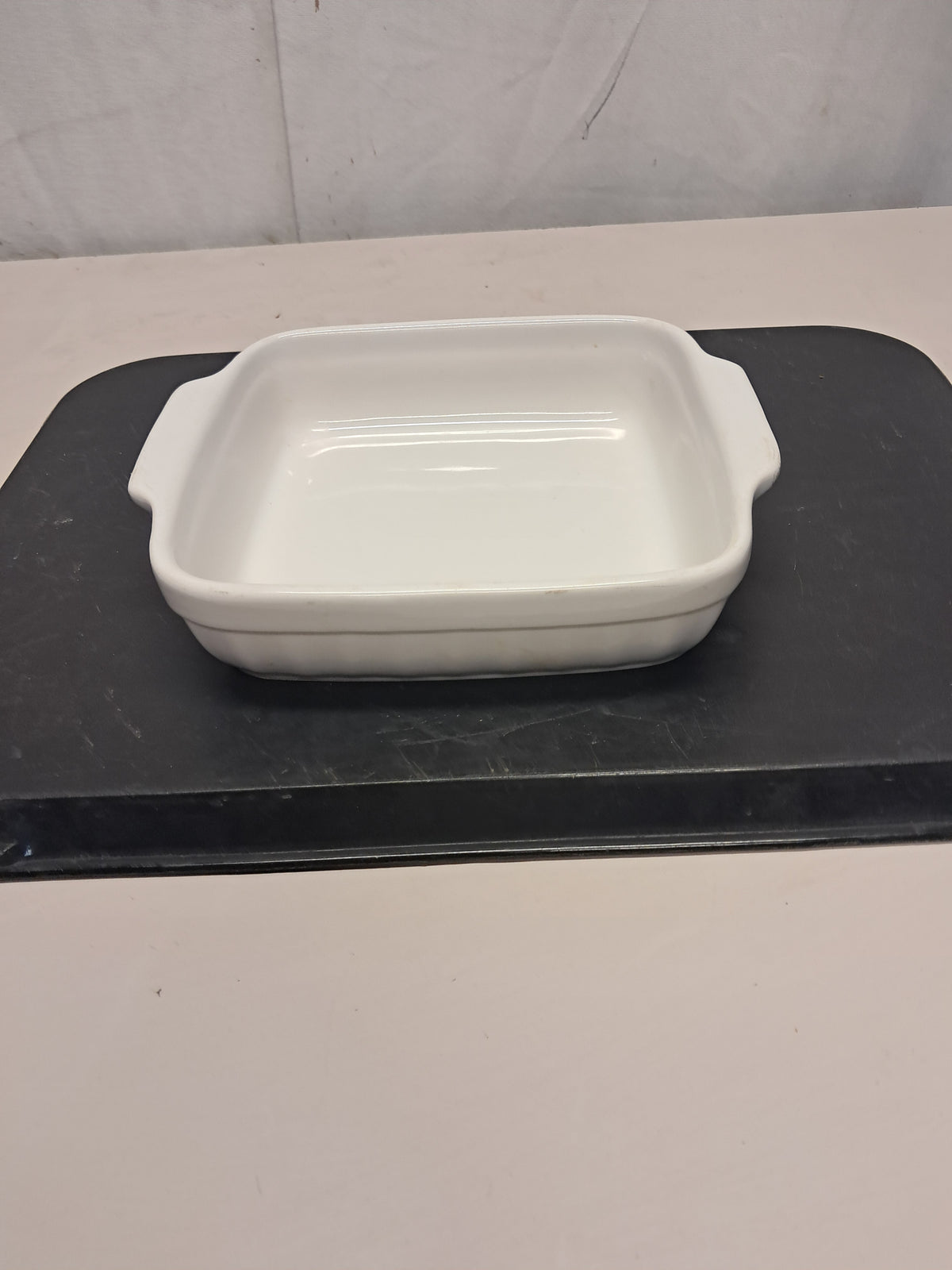 Pirofila in ceramica, 18x18 cm, altezza 5 cm, usata per la ristorazione