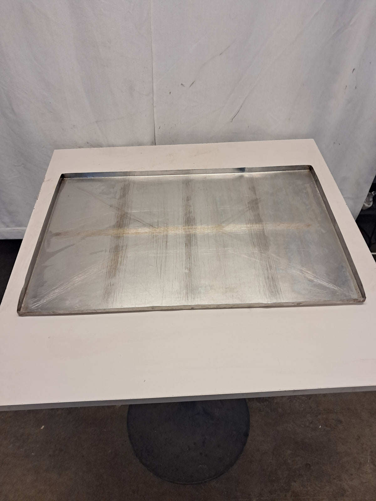 Teglia forno in acciaio, 60x40cm, altezza 1,5cm, usata per la ristorazione
