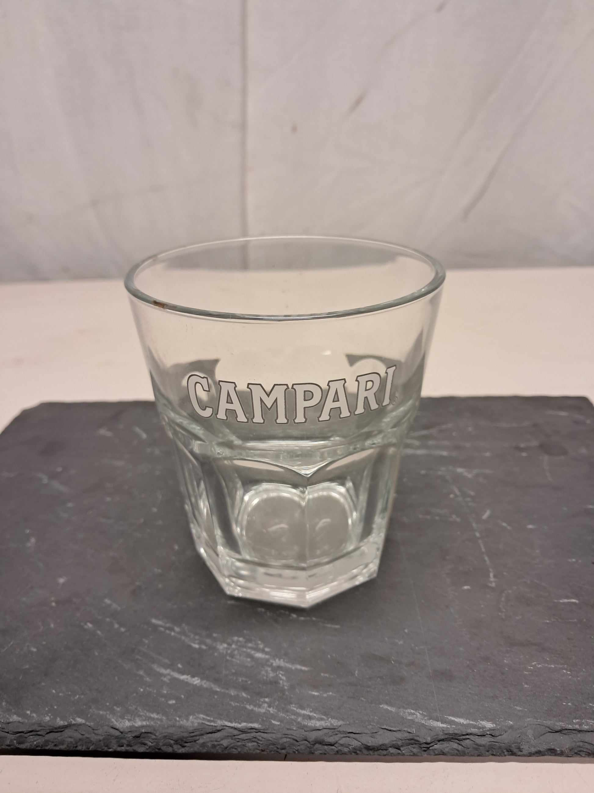Bicchieri in vetro vintage , 36cl., Campari tumbler , 1 set da 6 bicchieri Attrezzatura da ristorazione usata Sd Service Store