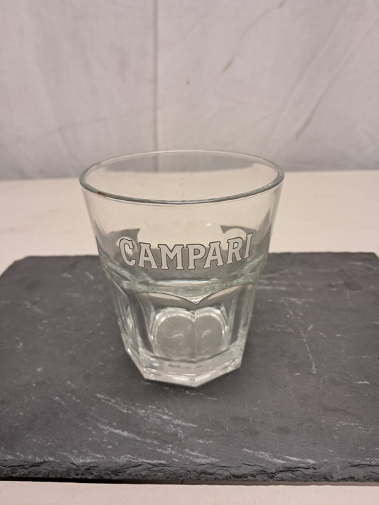 Bicchieri in vetro vintage , 36cl., Campari tumbler , 1 set da 6 bicchieri Attrezzatura da ristorazione usata Sd Service Store
