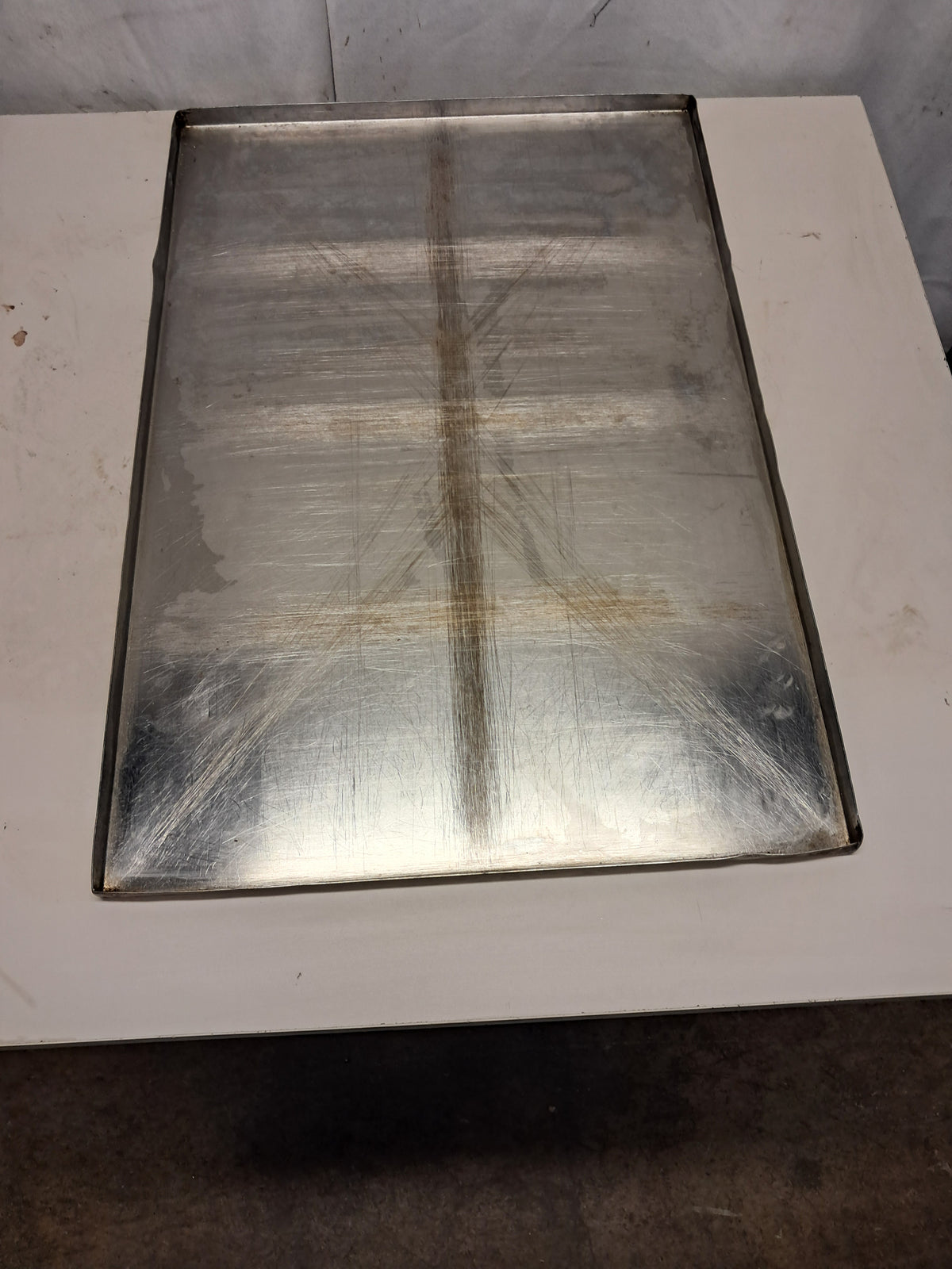 Teglia forno in acciaio, 60x40cm, altezza 1,5cm, usata per la ristorazione
