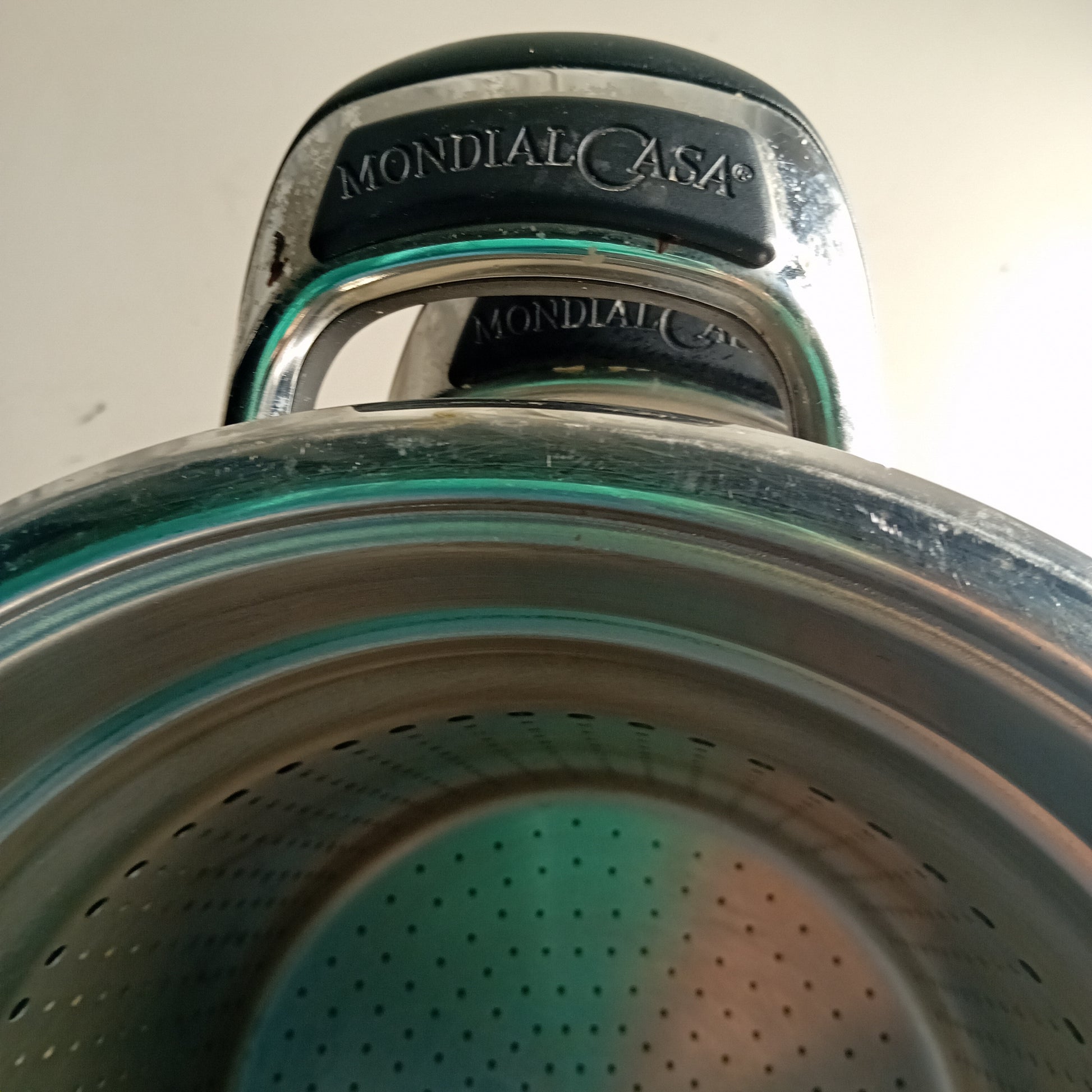 Pentola usata in acciaio inox 18/10 a induzione, con scolapasta, diametro 28cm, altezza 22cm, marca Mondial Casa Ristorazione Sd Service Store