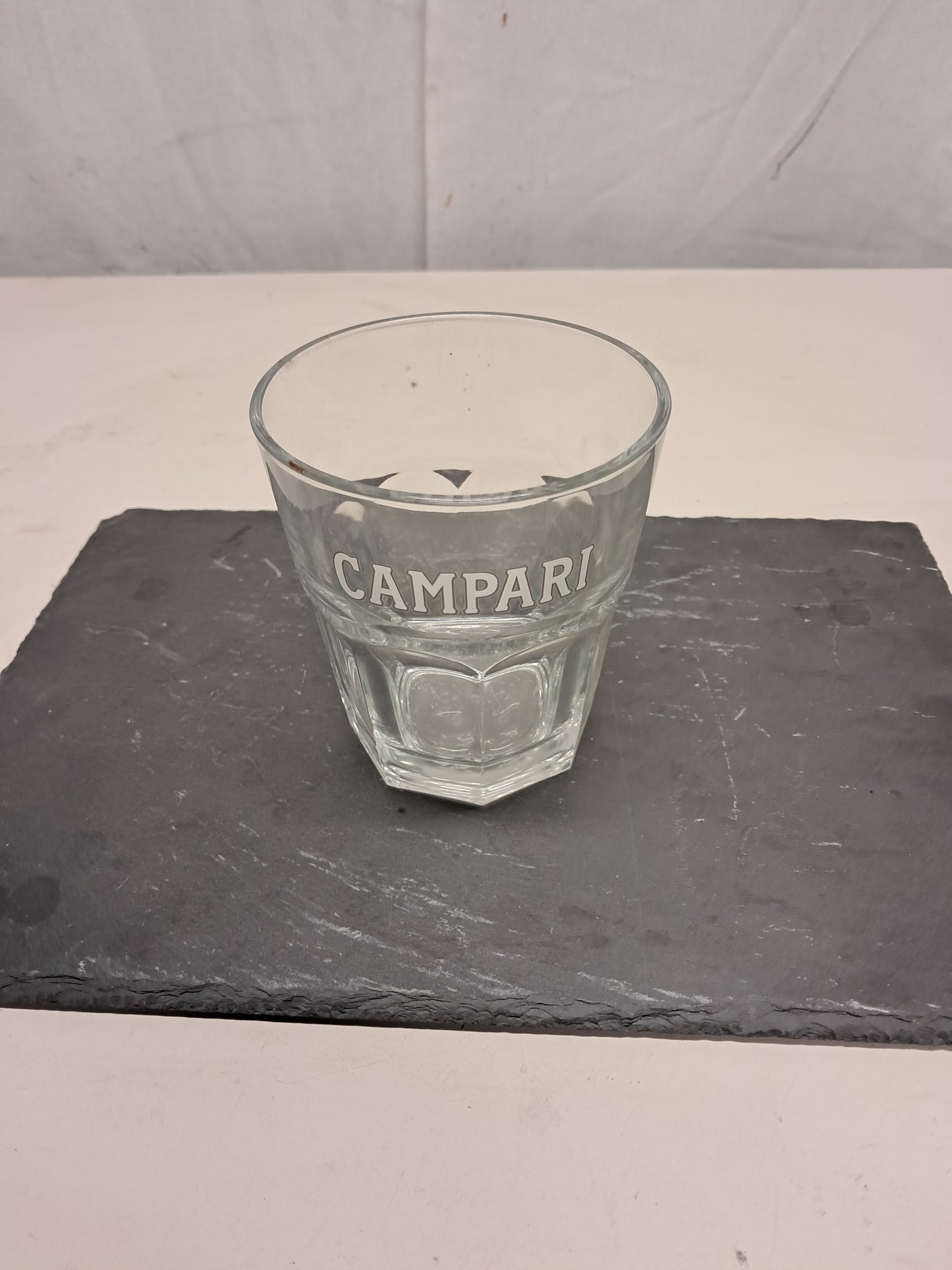Bicchieri in vetro vintage , 36cl., Campari tumbler , 1 set da 6 bicchieri Attrezzatura da ristorazione usata Sd Service Store