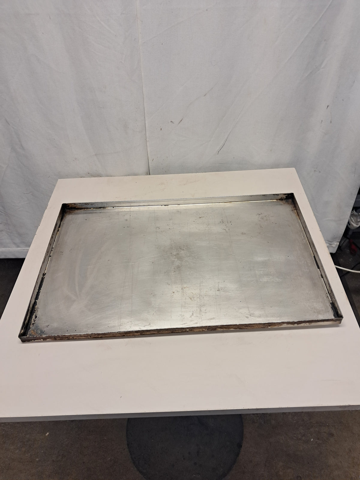 Teglia forno in acciaio, 60x40cm, altezza 2cm, usata per la ristorazione