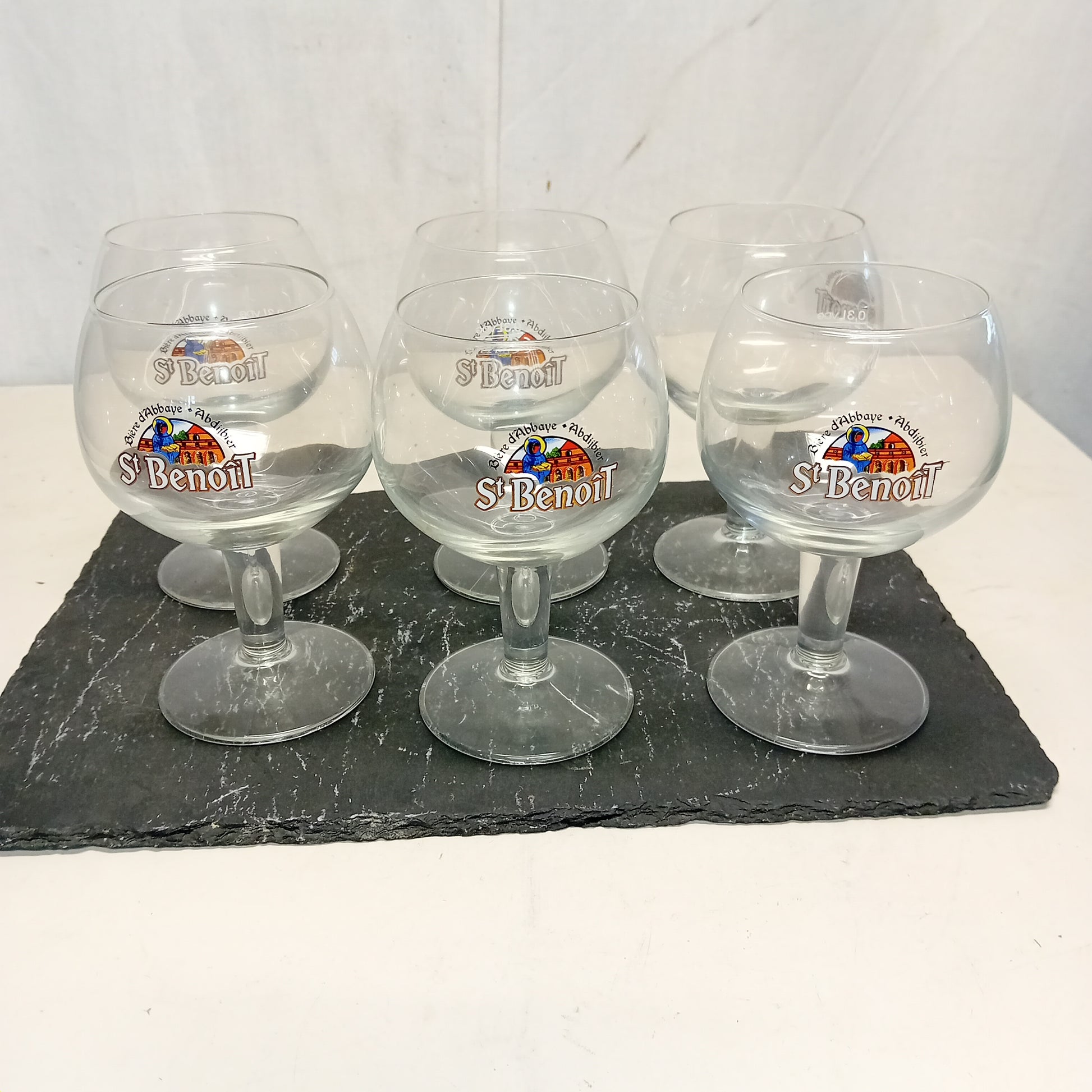 Bicchieri calici da birra usati Peroni Saint Benoit , da 0,3l., set da 6 bicchieri Ristorazione Sd Service Store