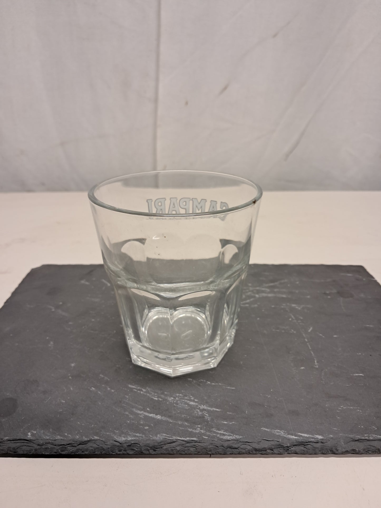 Bicchieri in vetro vintage , 36cl., Campari tumbler , 1 set da 6 bicchieri Attrezzatura da ristorazione usata Sd Service Store