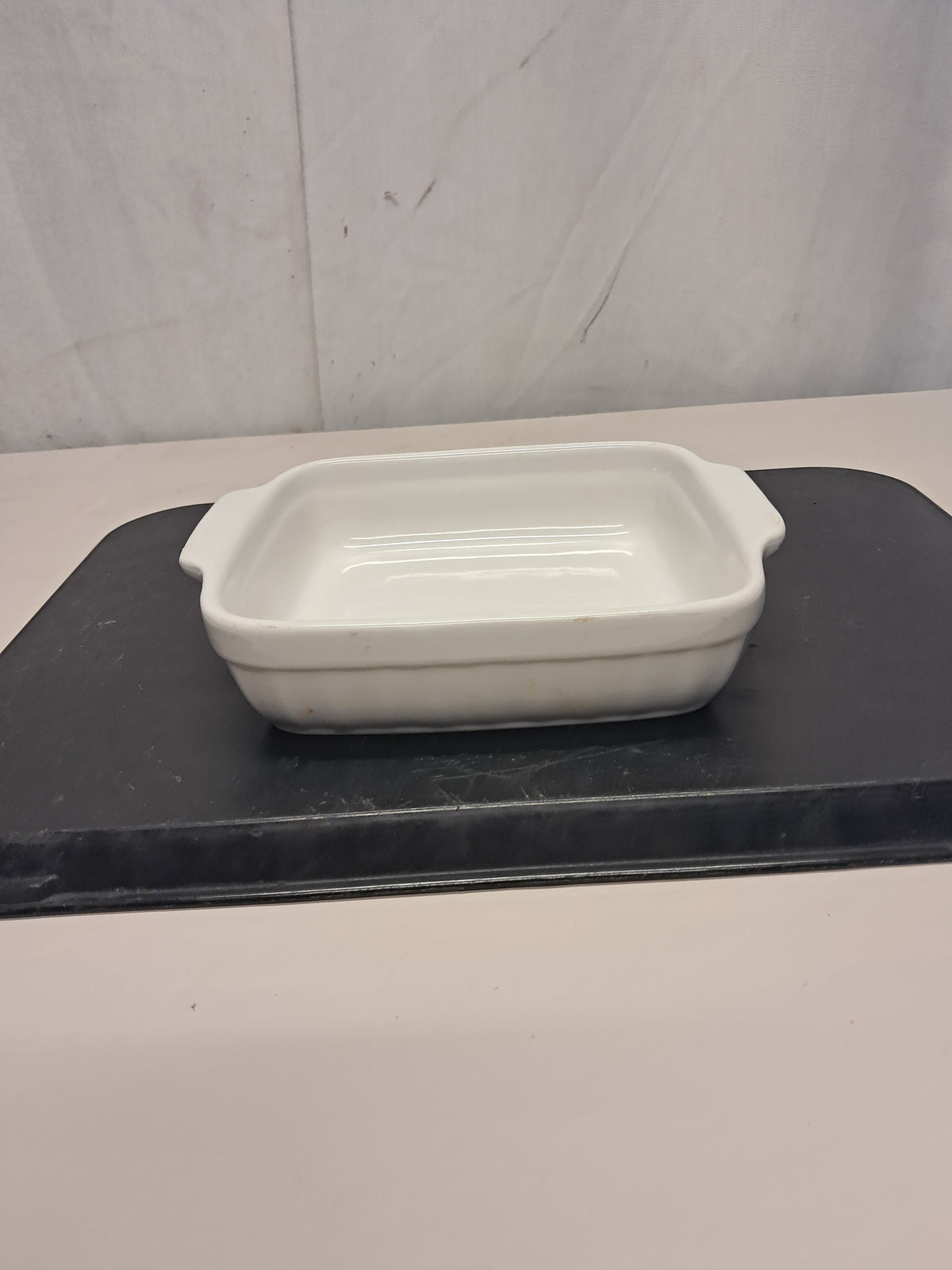 Pirofila in ceramica, 18x18 cm, altezza 5 cm, usata per la ristorazione