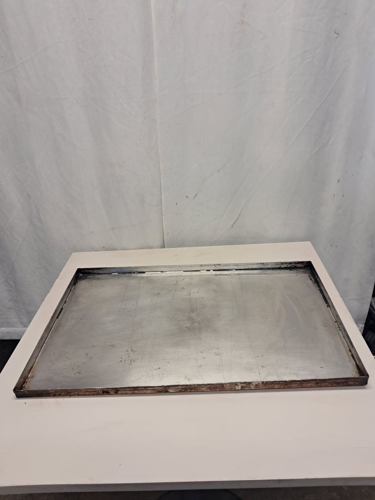 Teglia forno in acciaio, 60x40cm, altezza 2cm, usata per la ristorazione