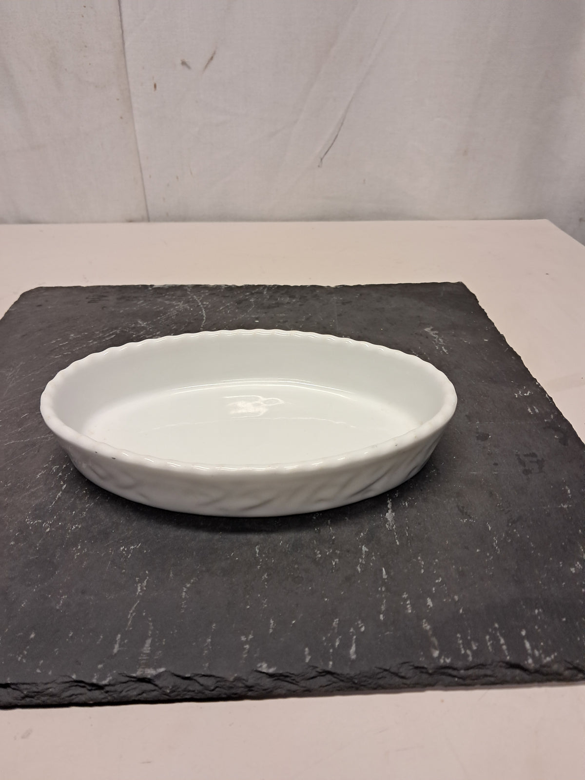 Pirofila in porcellana 19x13cm , altezza 3,5cm, usata per la ristorazione Attrezzatura da ristorazione usata Sd Service Store