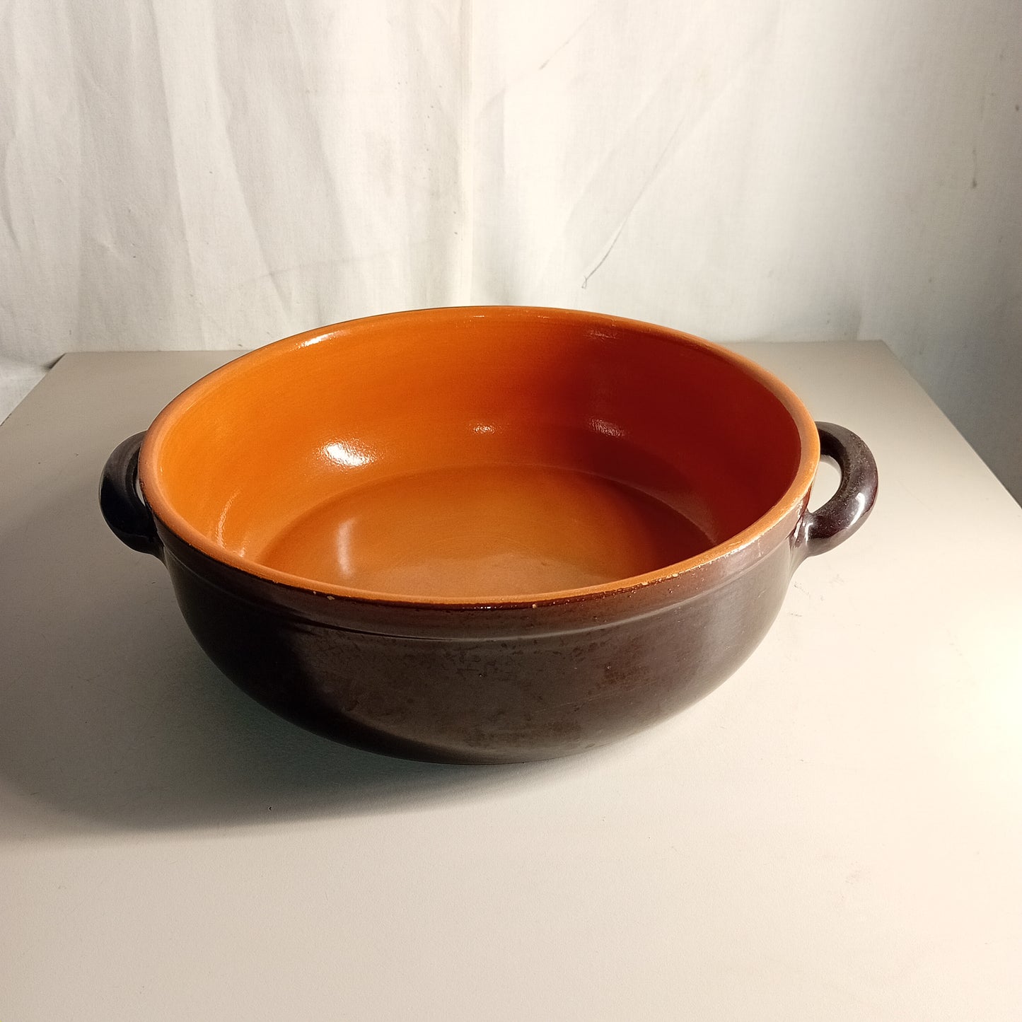 Ciotola/tegame in terracotta usata con manici diametro 30cm altezza 8cm Ristorazione Sd Service Store