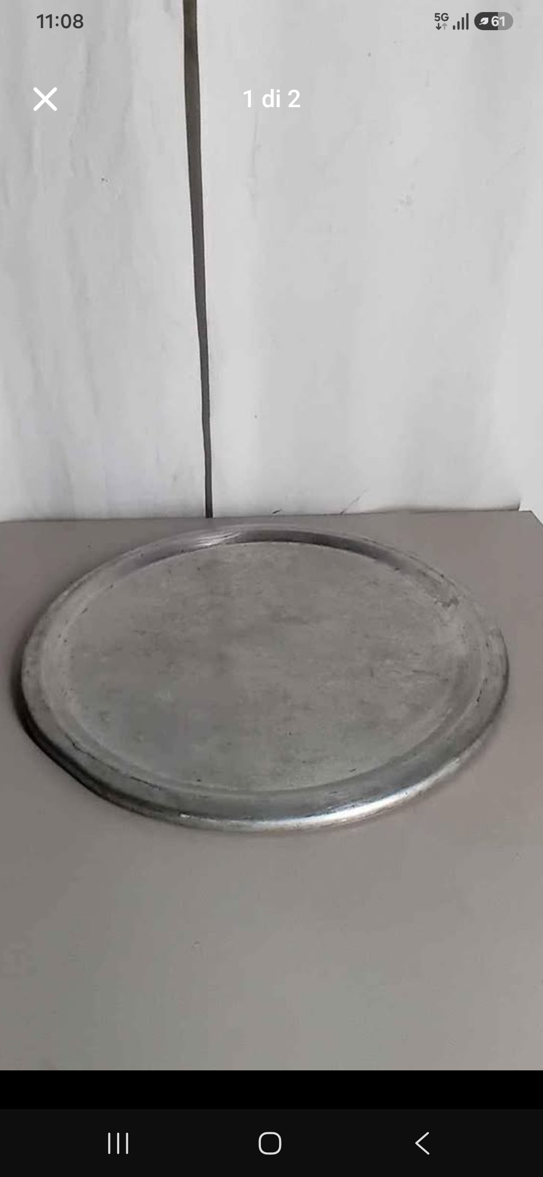 Coperchio in alluminio per teglia circolare diametro 40cm , usato per la ristotazione