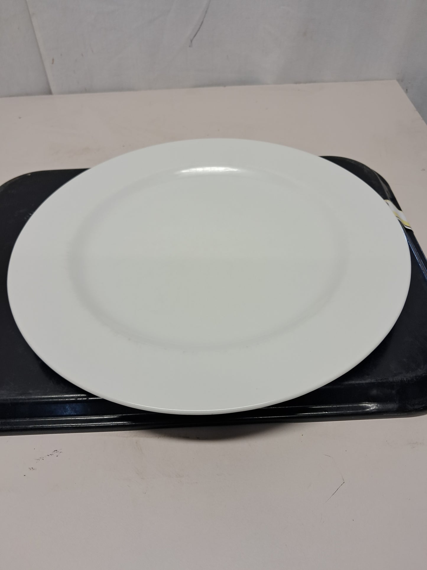 Piatti piani in porcellana, marca Saturnia, diametro 31cm, usati per la ristorazione