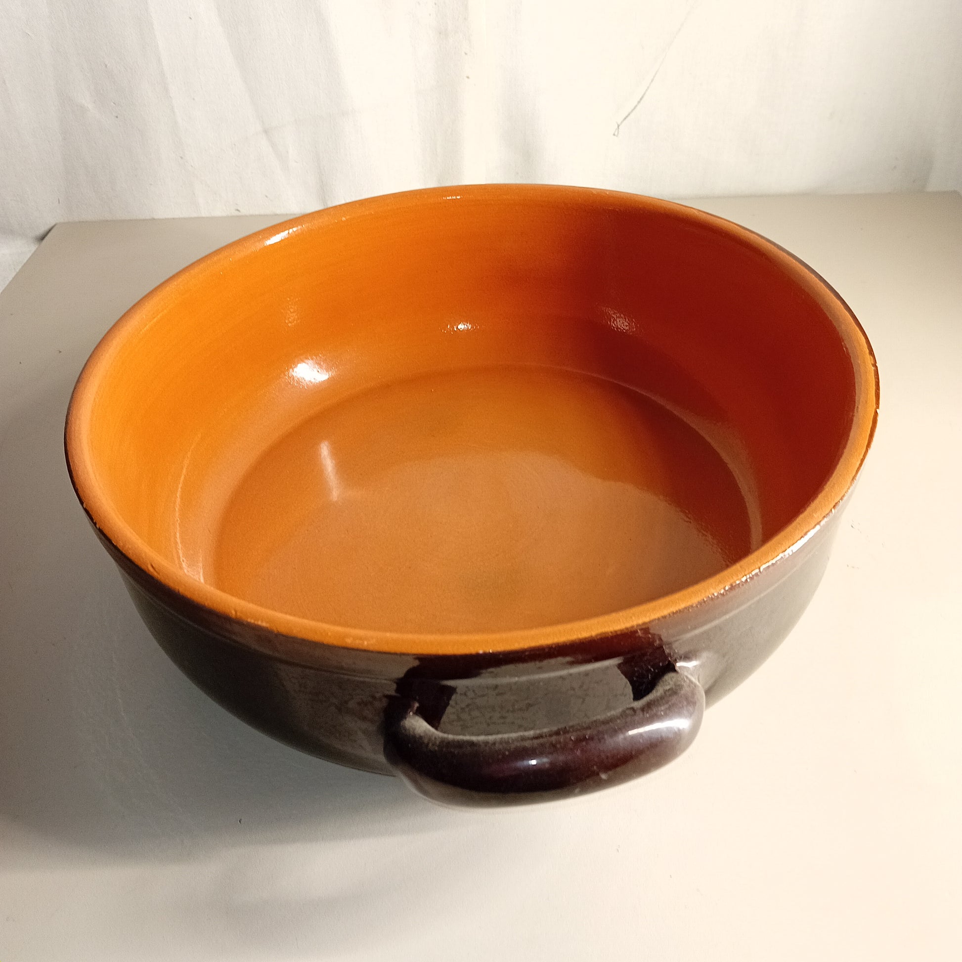 Ciotola/tegame in terracotta usata con manici diametro 30cm altezza 8cm Ristorazione Sd Service Store