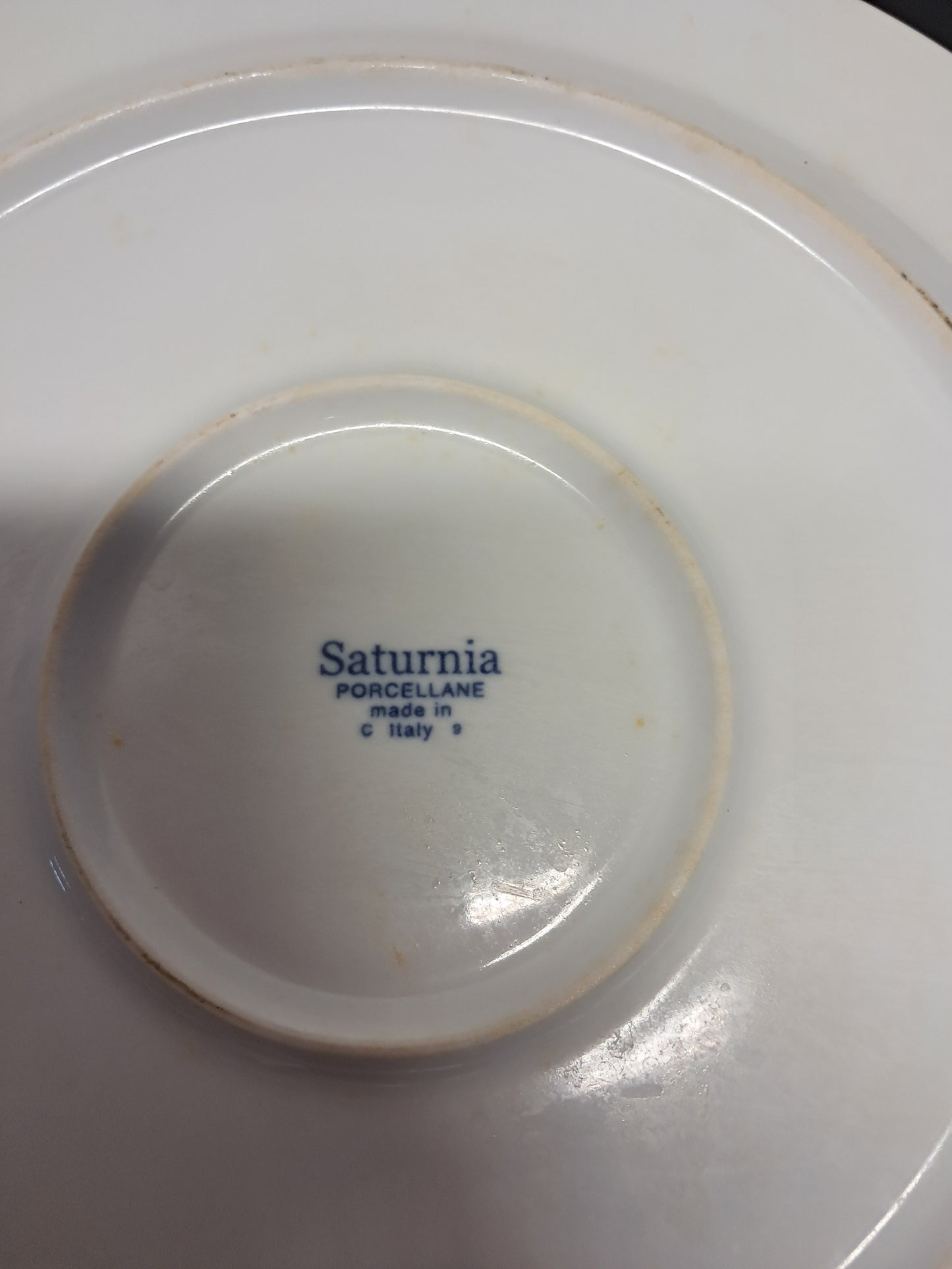 Piatti piani in porcellana, marca Saturnia, diametro 31cm, usati per la ristorazione