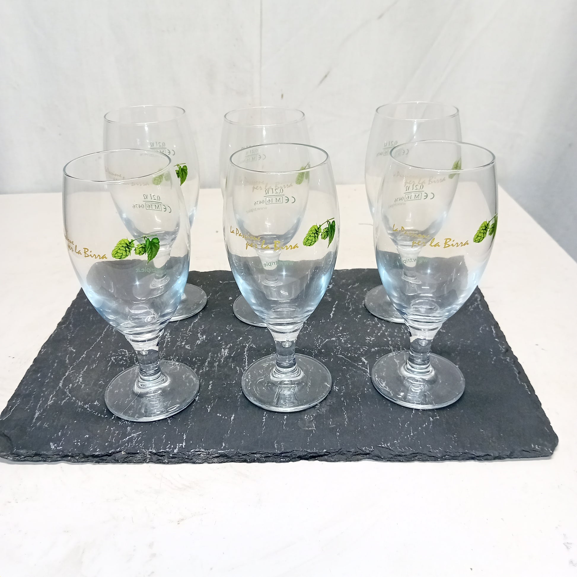 Bicchieri da birra usati, da 0,2 litri e mezzo, 1 set composto da 6 bicchieri Ristorazione Sd Service Store