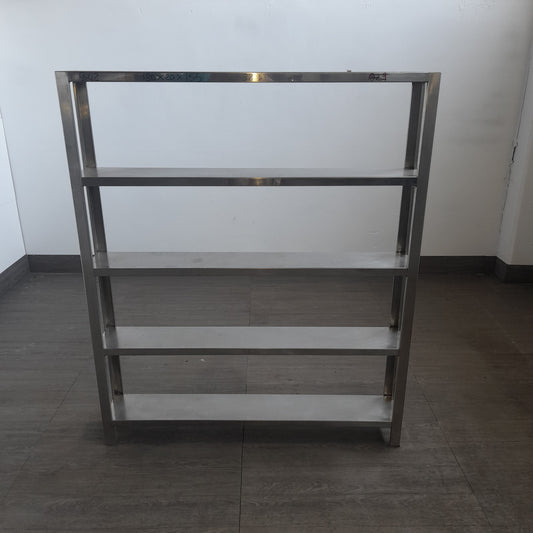 Scaffale professionale in acciaio alimentare, L 130 cm, P 20 cm, H 155 cm — usato Attrezzatura da ristorazione usata Sd Service Store